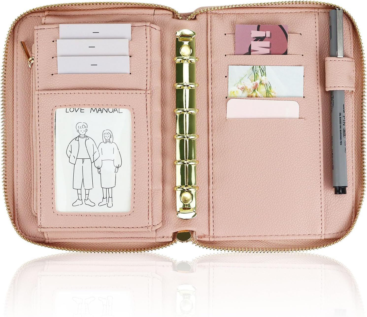 Ring Binder Box - A7 الجلود الميزانية الموثق النقدية المغلفات