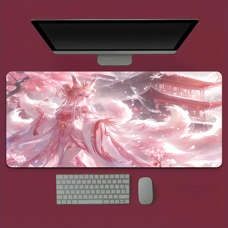 Desk Setup Designer - سجادة مكتب بتصميم فتاة الثعلب الأنمي،