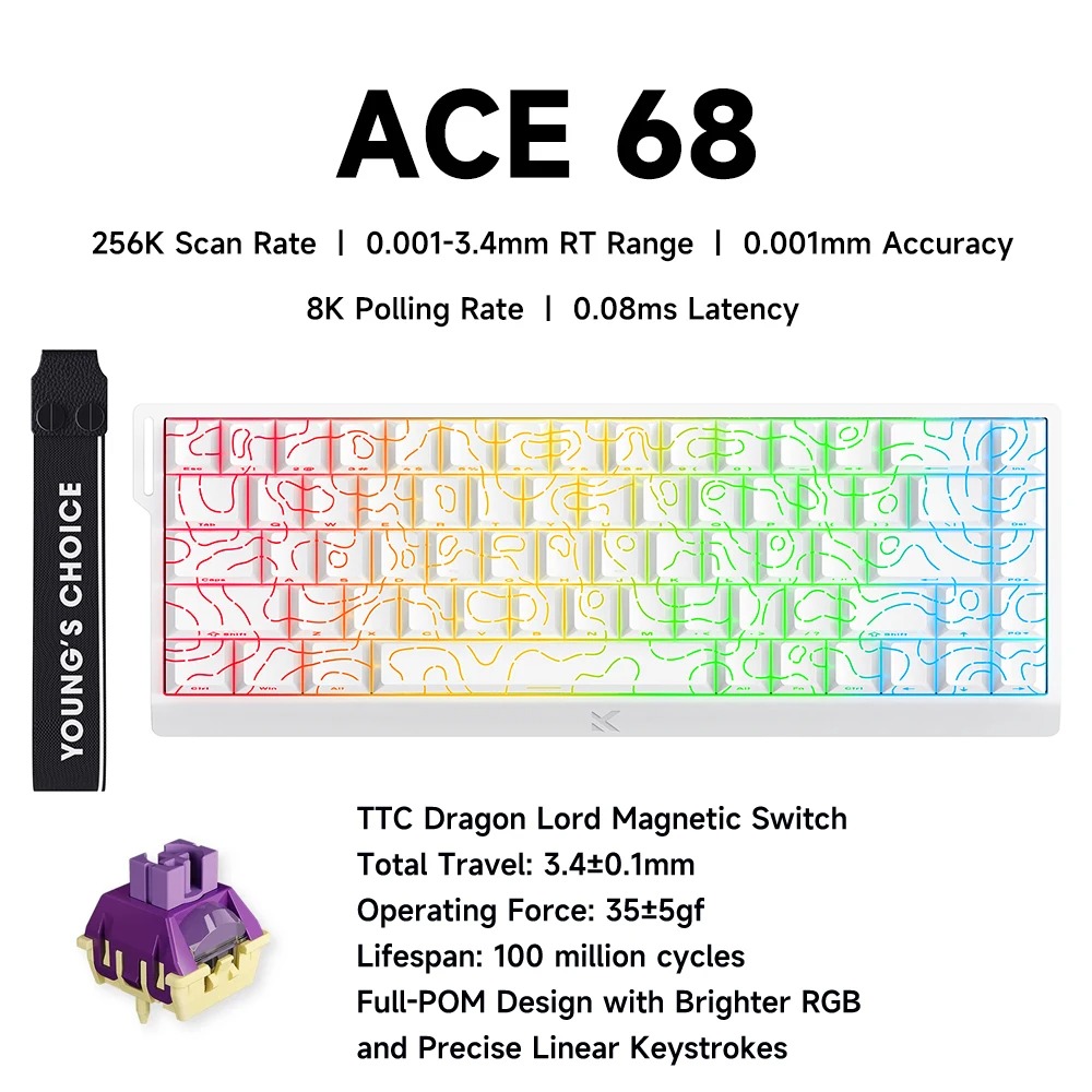Desk Setup Programmer - MCHOSE ACE 68 مفتاح مغناطيسي لوحة