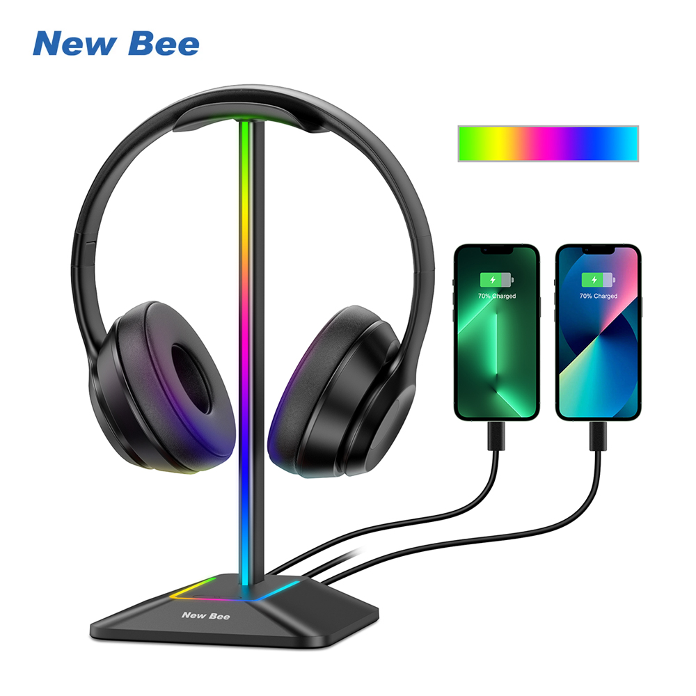 جديد Bee Z8 RGB سماعات حامل حا - مراجعة Desk Setup Game وسعره