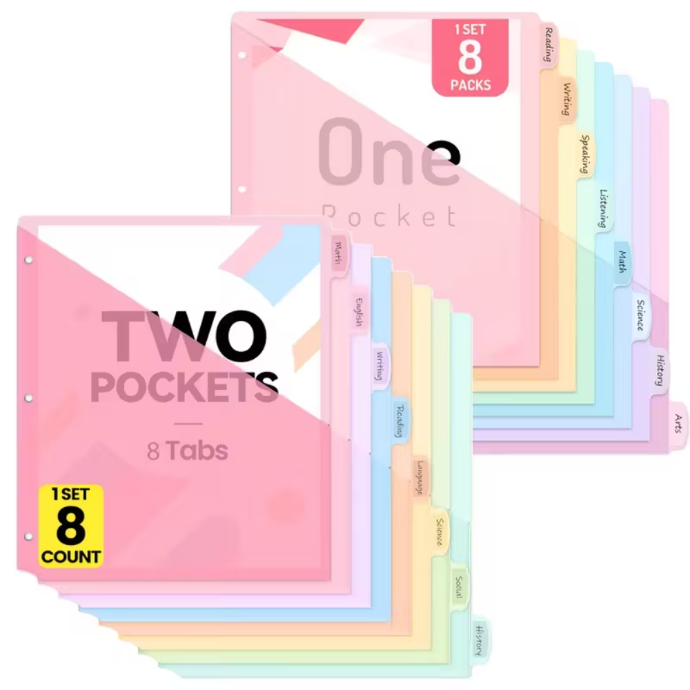 8 قطع من الفواصل ذات 3 حلقات م - مراجعة Ring Binder Box وسعره