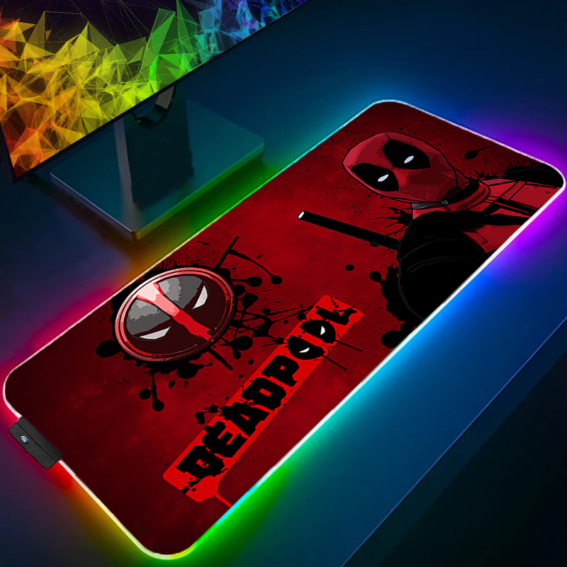 لوحة ماوس LED للألعاب بإضاءة خ - مراجعة Desk Setup Rug وسعره