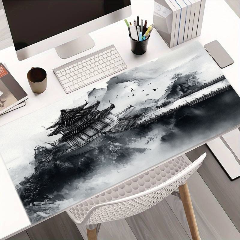 سجادة مكتب ألعاب بتصميم سحابة  - مراجعة Desk Setup Ergonomics وسعره