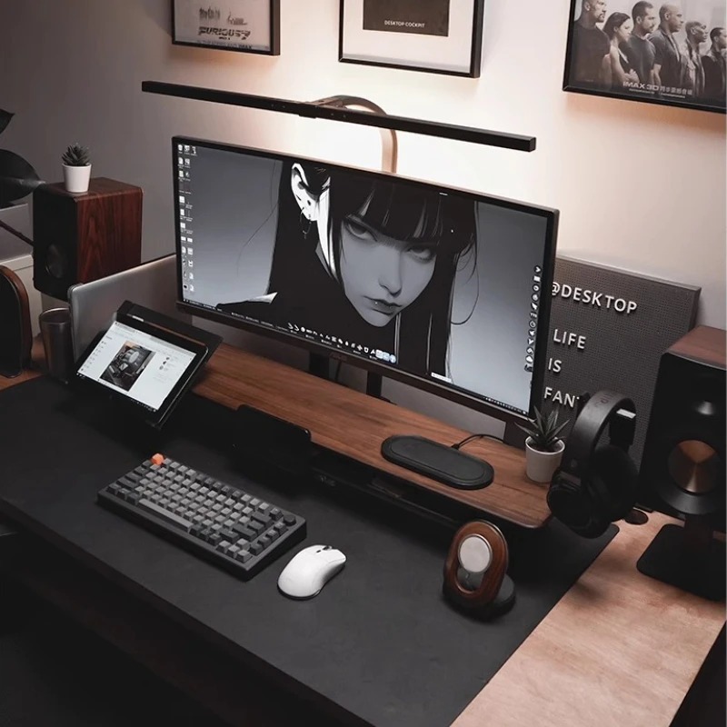 حامل شاشة معياري من خشب الجوز  - مراجعة Desk Setup Monitor And Laptop وسعره