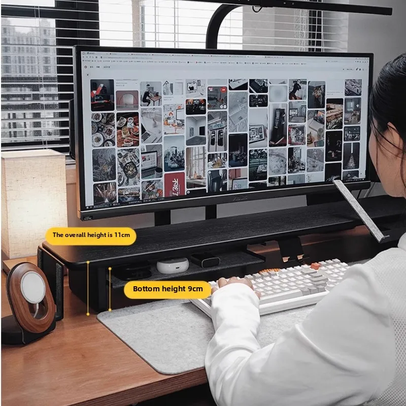 حامل شاشة معياري من خشب الجوز  - مراجعة Desk Setup Monitor And Laptop وسعره