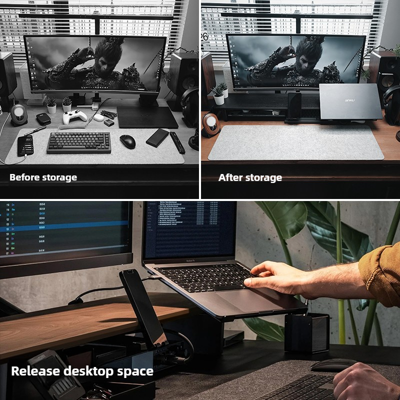 حامل مراقبة معياري، منظم مكتب  - مراجعة Desk Setup Monitor And Laptop وسعره