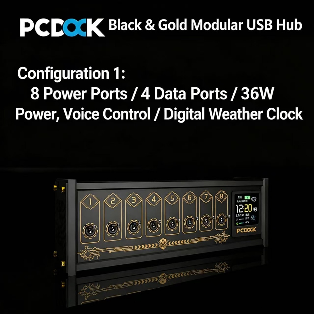 شريط طاقة USB مكتبي من PCDOCK  - مراجعة Desk Setup Designer وسعره