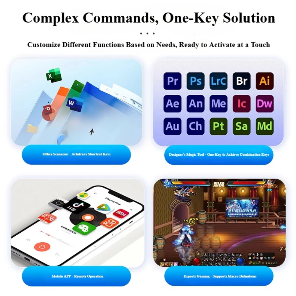 MK424Pro 4-Key Wireles لوحة مف - مراجعة Desk Setup Programmer وسعره
