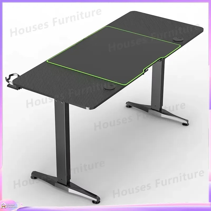مكتب ألعاب كبير مع إضاءة LED R - مراجعة Desk Setup Ergonomics وسعره