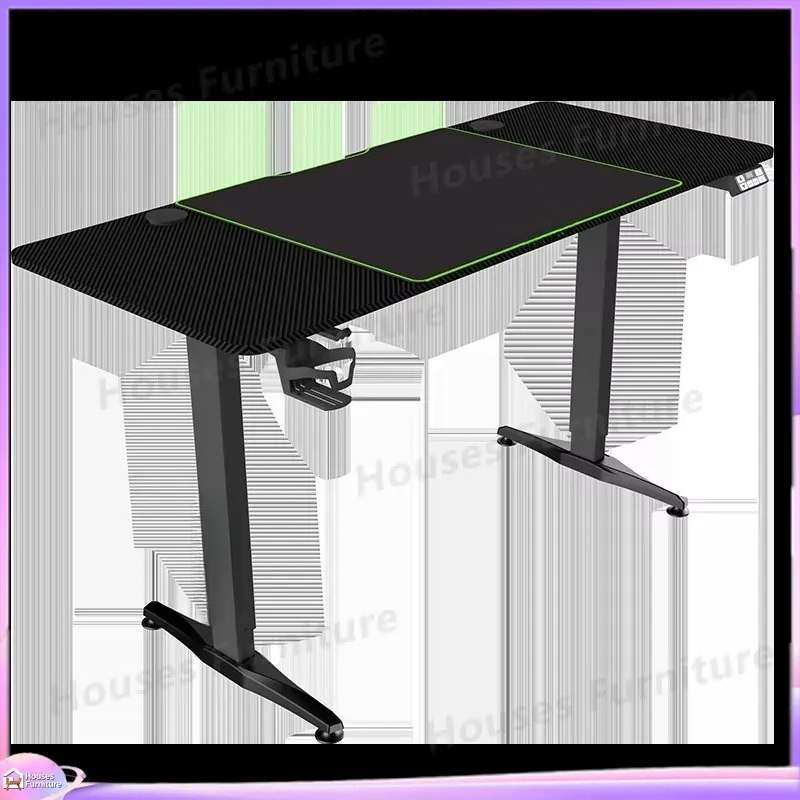 مكتب ألعاب كبير مع إضاءة LED R - مراجعة Desk Setup Ergonomics وسعره
